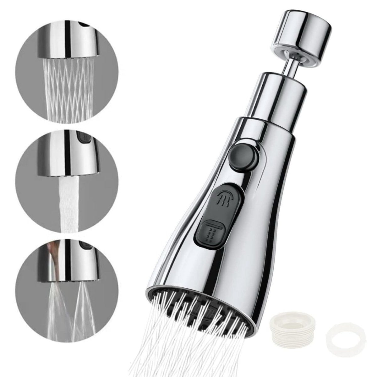 Stainless Steel 360 Degree Flexible tap extender for kitchen sink - Moda & Main