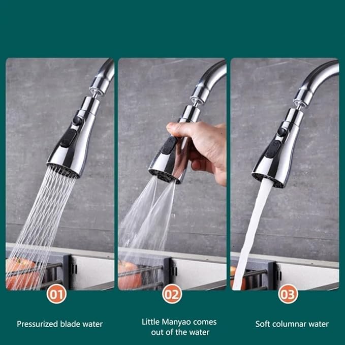 Stainless Steel 360 Degree Flexible tap extender for kitchen sink - Moda & Main