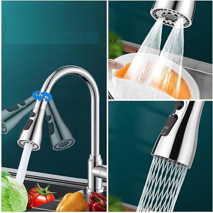 Stainless Steel 360 Degree Flexible tap extender for kitchen sink - Moda & Main